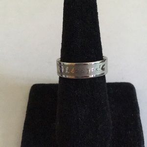 NWT Stainless Steel I Love You Band Ring